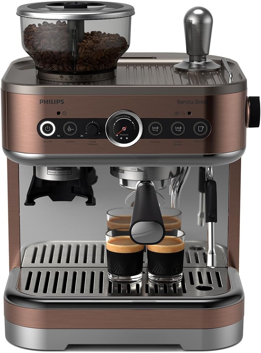 Philips Barista Brew PSA3228 41 semi automatic espresso machine with built-in grinder and 58 mm portafilter