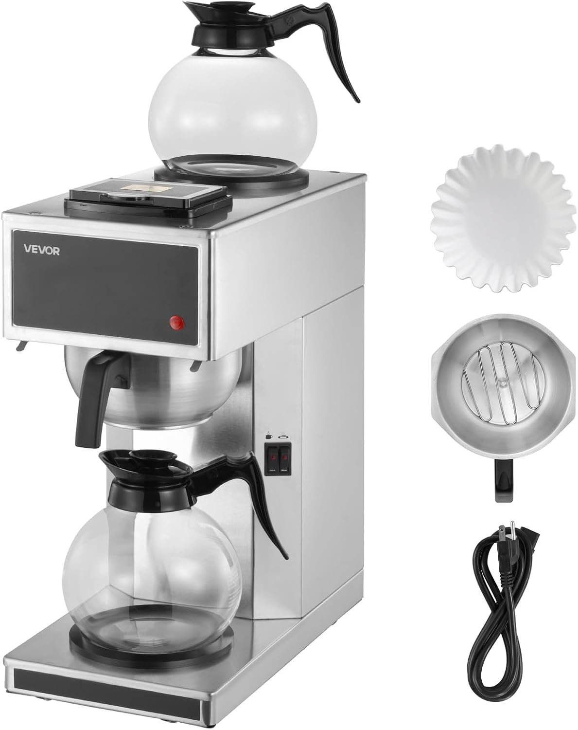 VEVOR 12-cup commercial drip coffee maker for a busy office breakroom