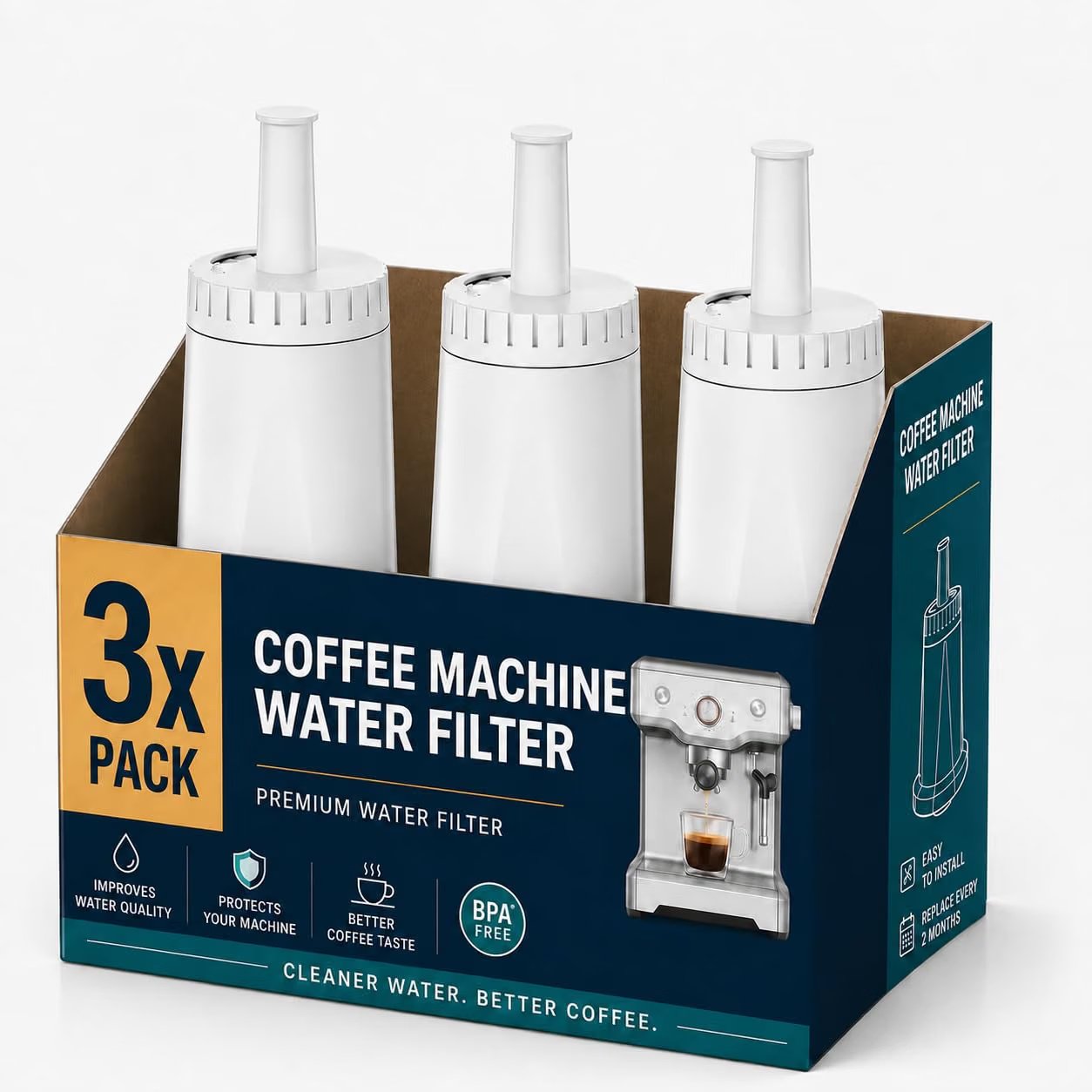 Replacement water filter compatible with listed Breville Barista, Oracle and Dual Boiler espresso machines