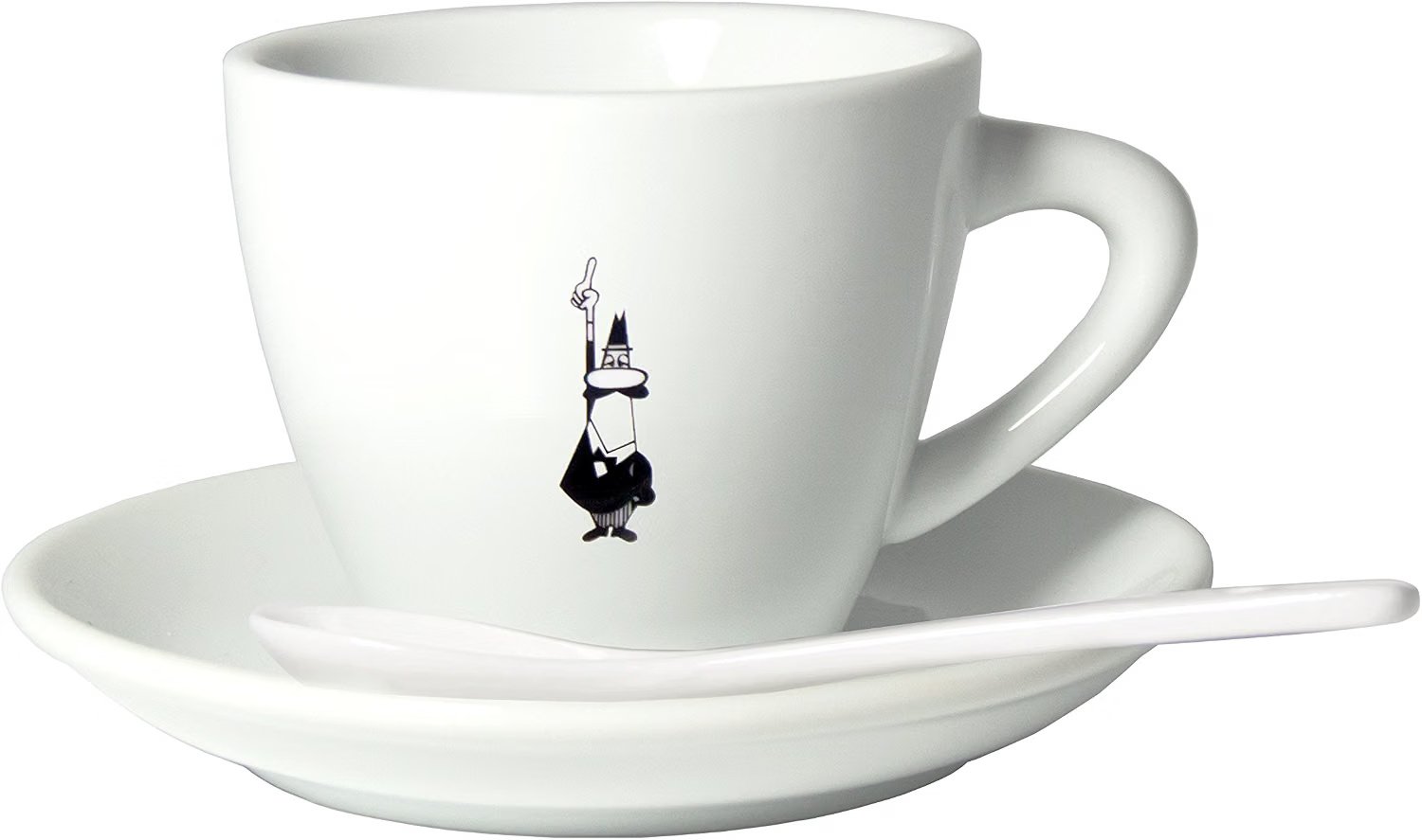 Bialetti Original Italian Cups yellow espresso set with porcelain cups and saucers